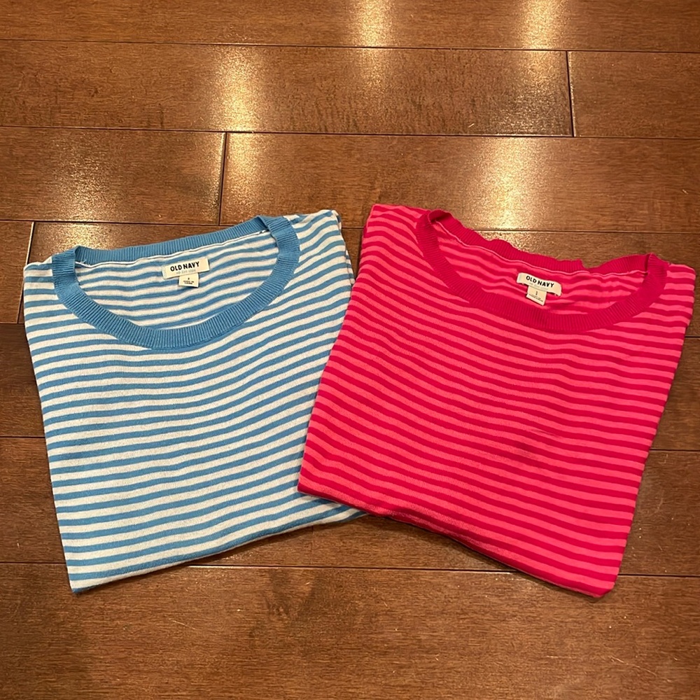 Pair of Old Navy striped tops